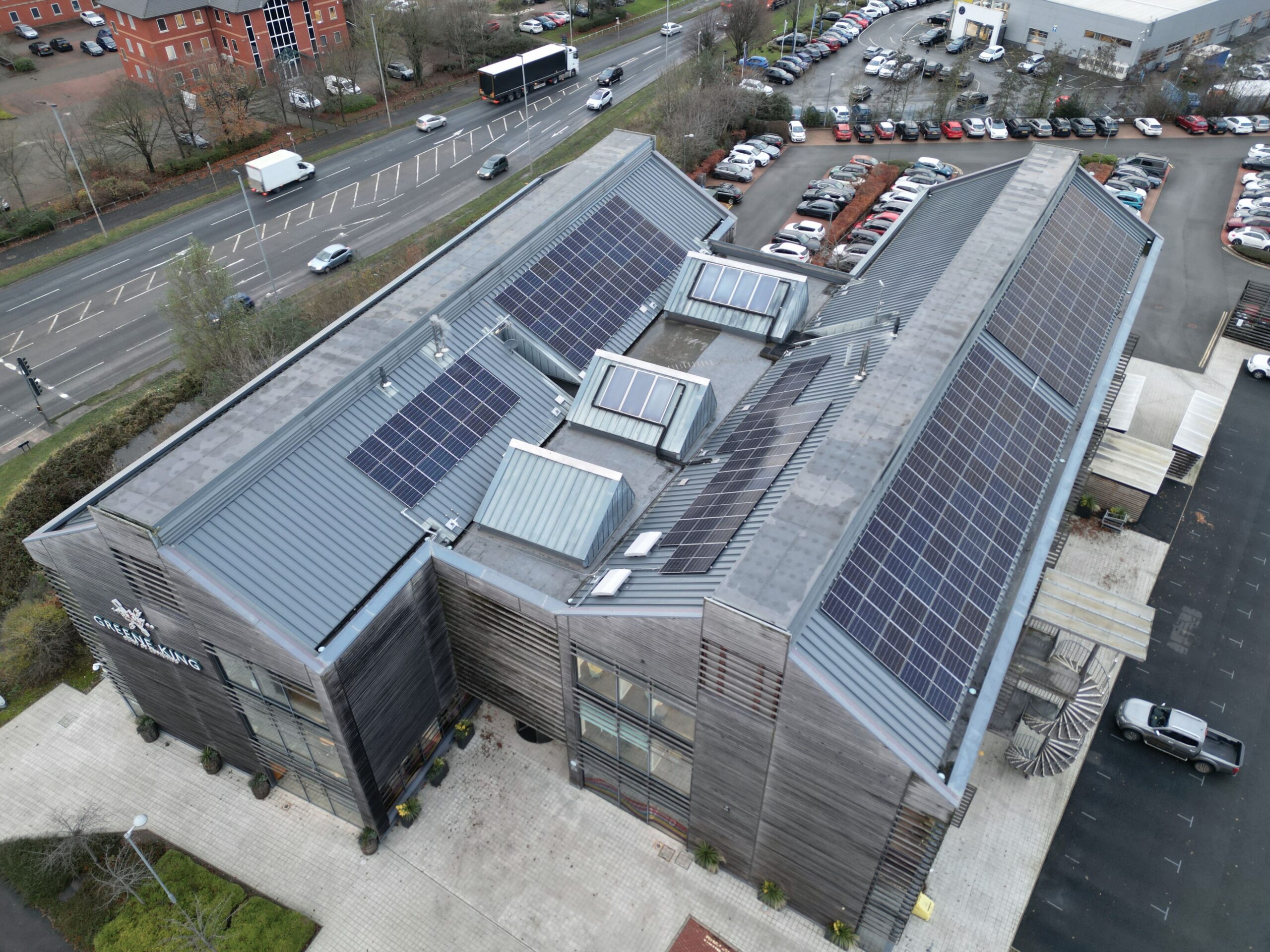 Commercial solar installation by Olympus Power